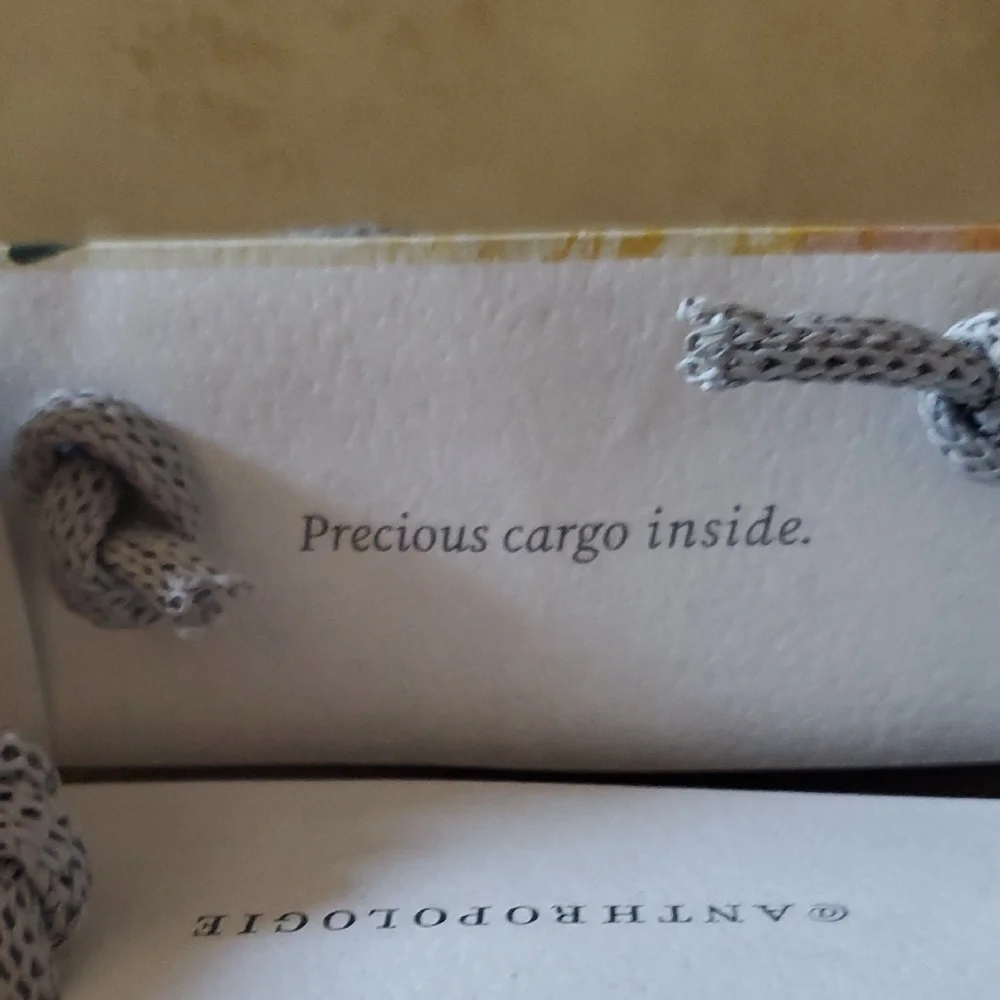 Anthropologie Monogram 'A' Gift Bag - Green and Yellow